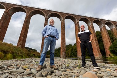 Kevin Donaghy and Ricky Nicol at Redbridge Viaduct